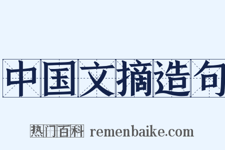中国文摘造句是什么意思的图片